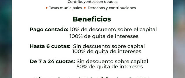 Últimos días de la moratoria municipal 2025 para regularizar deudas