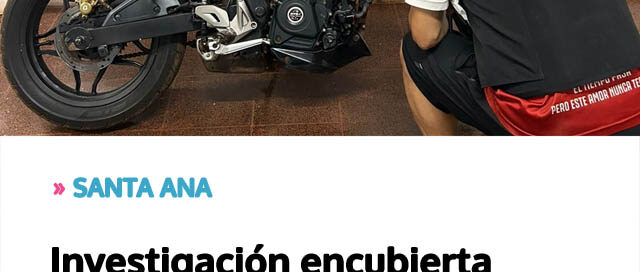 Investigación encubierta permitió recuperar una motocicleta robada que era ofrecida en redes sociales