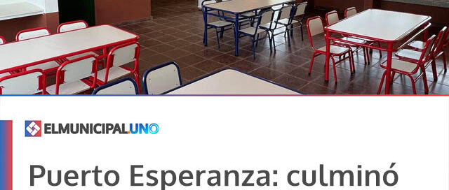 Puerto Esperanza: culminó la obra del NENI 2039 y preparan la mudanza para el ciclo lectivo 2026