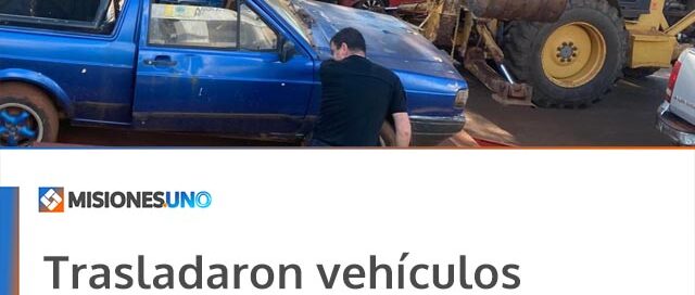 Trasladaron vehículos secuestrados para optimizar el espacio en la comisaría de Concepción de la Sierra